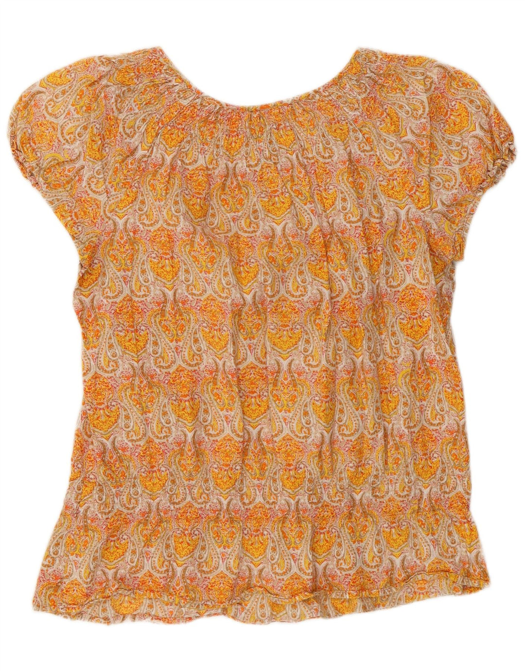 Camicetta da donna Izod Top UK 12 Cotone Paisley giallo medio