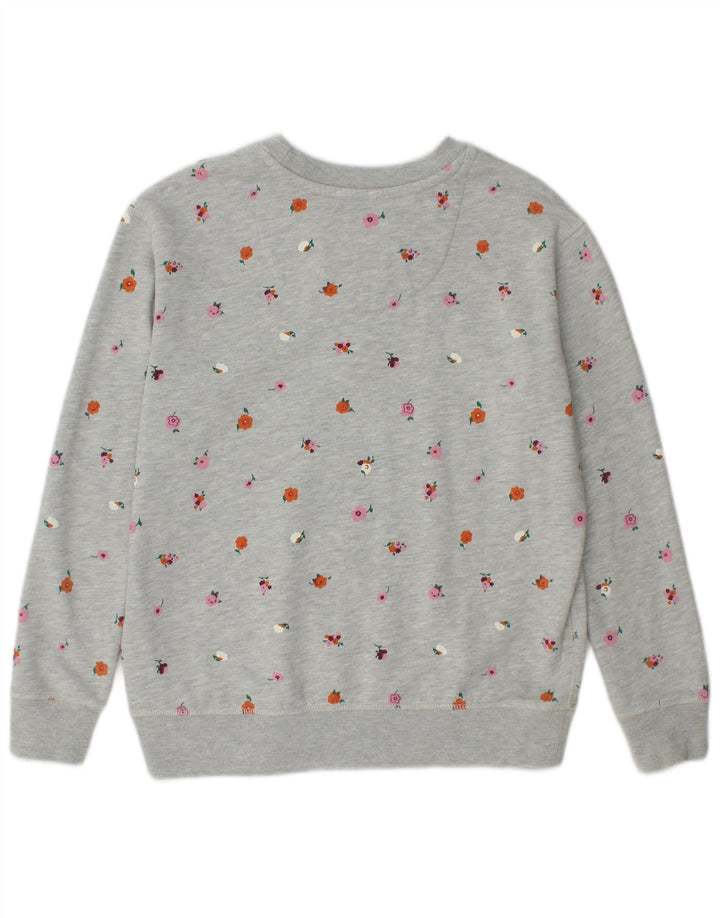 Felpa grafica da donna Jack Wills Jumper UK 8 Small Grey Floral
