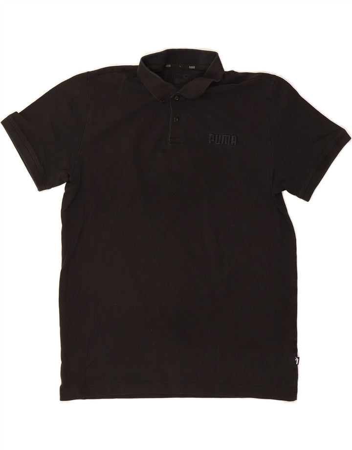 PUMA Mens Polo Shirt Medium Black Vintage Puma and Second-Hand Puma from Messina Hembry 