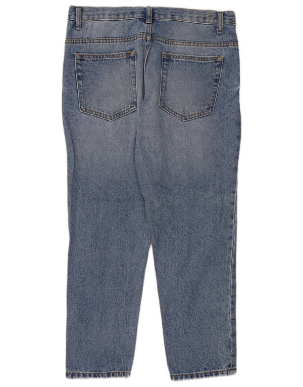 Zara Mens Cropped Jeans EU 42 Large W32 L25 Blue Cotton