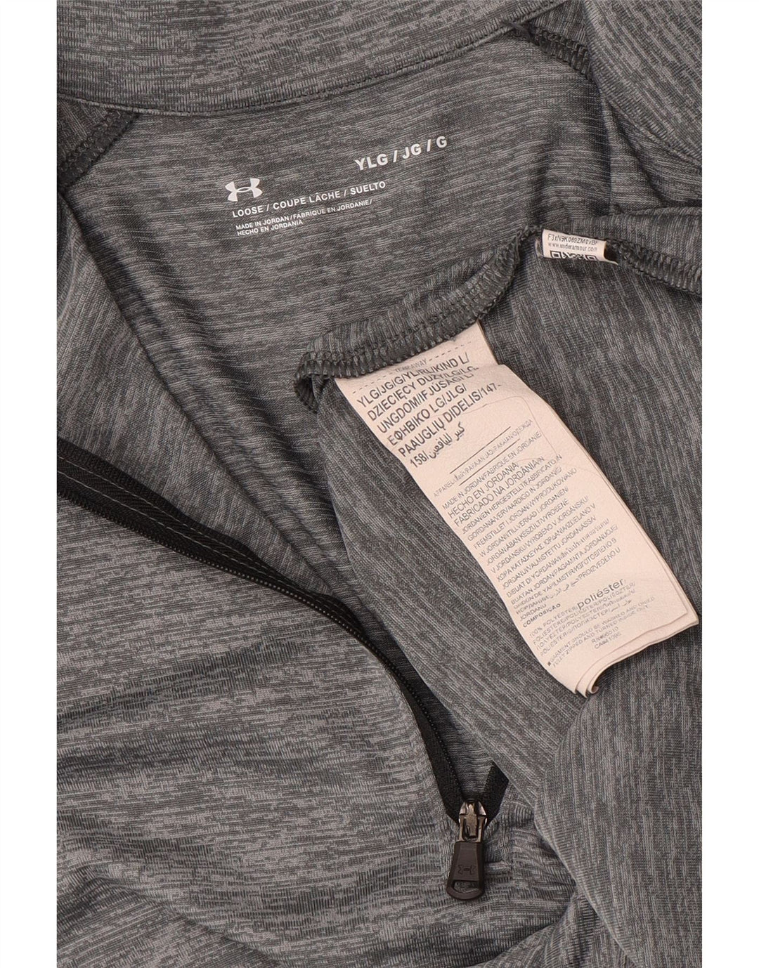 Maglia della tuta pullover da bambino UNDER ARMOUR 11-12 anni Gessato grigio grande