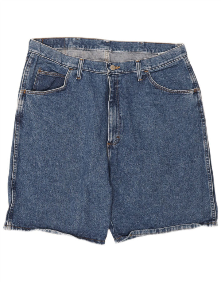 Pantaloncini di jeans da uomo Wrangler W38 XL in cotone blu