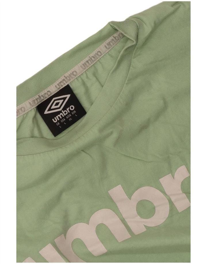 Umbro Canottiera grafica corta da donna UK 14 Large Verde