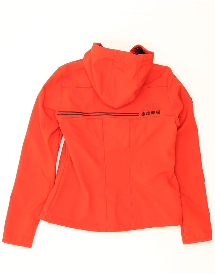 SUPERDRY Womens Windtrekker Hooded Windbreaker Jacket UK 12 Medium Red Vintage Superdry and Second-Hand Superdry from Messina Hembry 