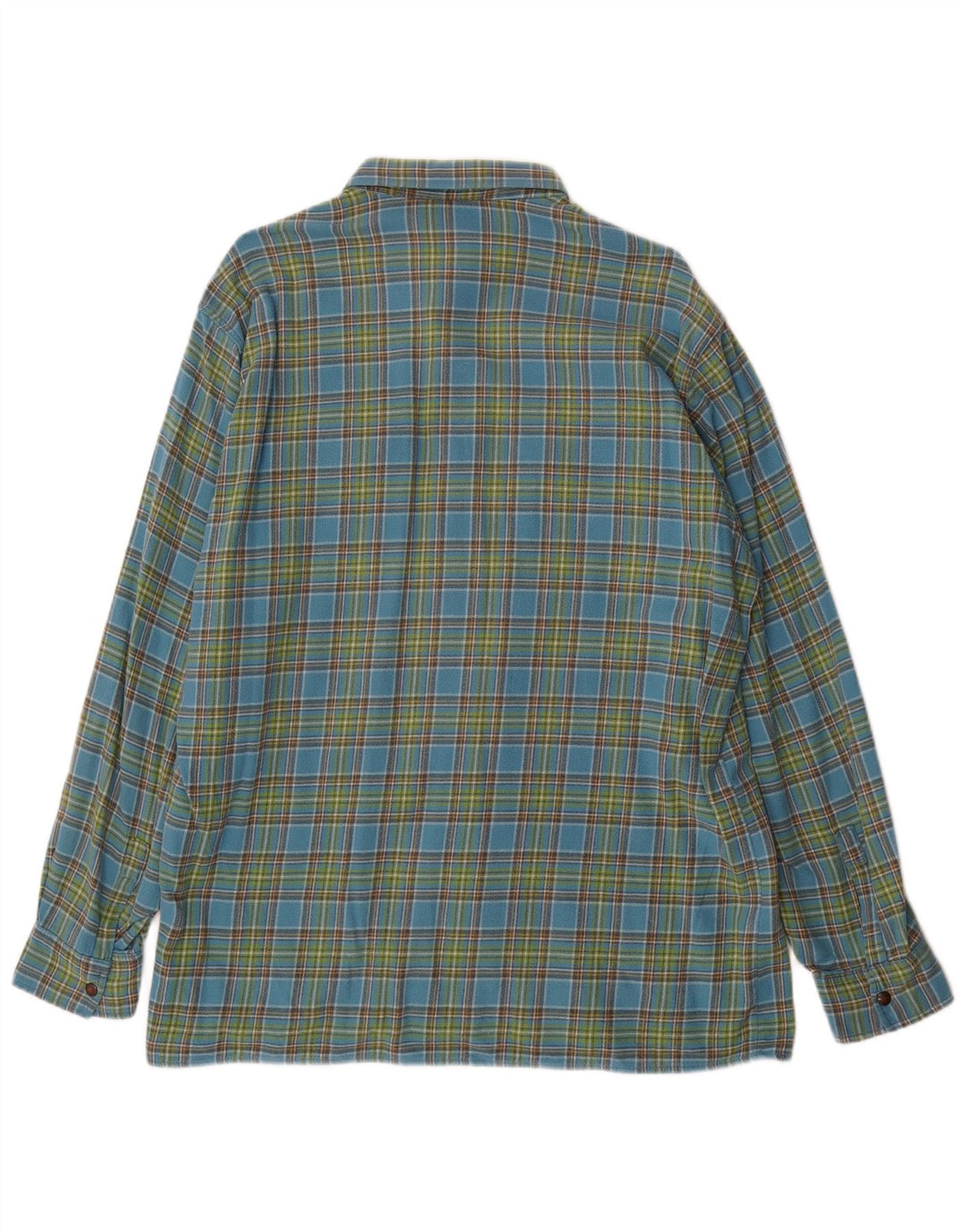 Camicia in flanella da uomo di MC Kee, cotone a quadri blu grande