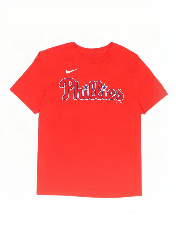T-shirt grafica Nike Philadelphia Phillies da uomo in cotone rosso medio