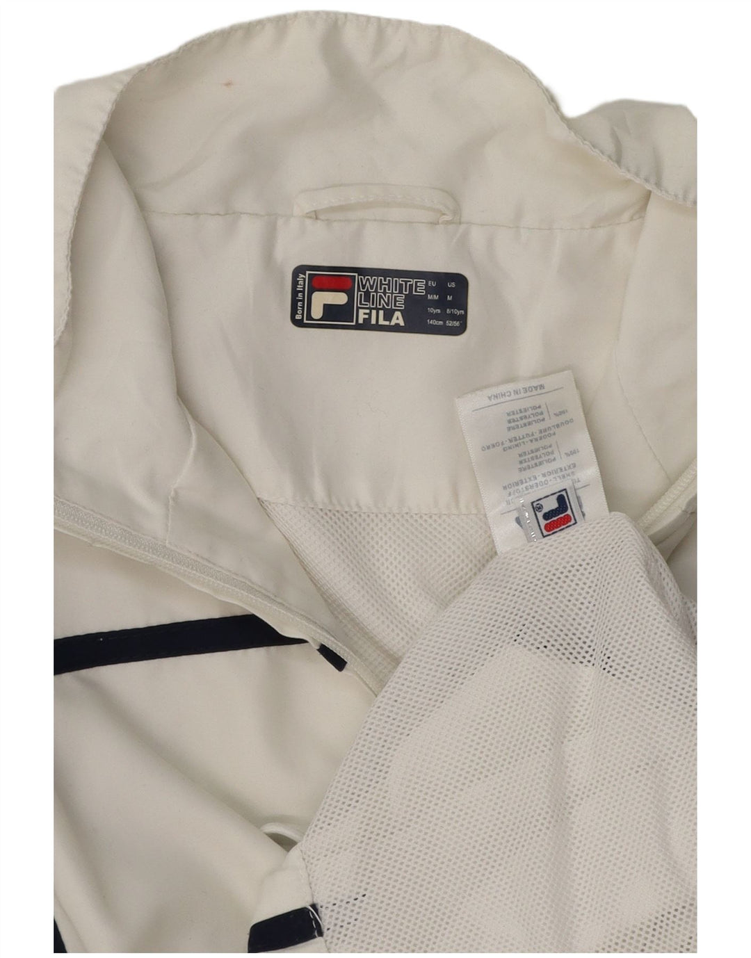 Giacca da tuta FILA da ragazzo White Line 8-9 anni in poliestere bianco