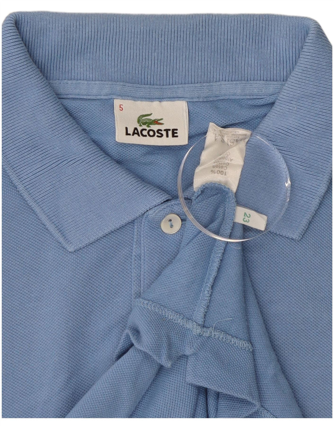 Polo da uomo Lacoste taglia 5 grande in cotone blu