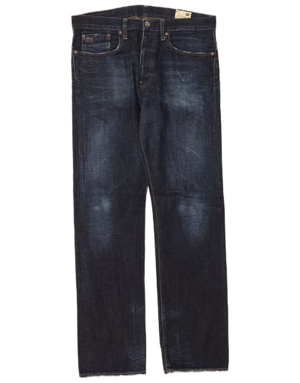 Jeans dritti da uomo G-Star 3301 W34 L34 Blu navy