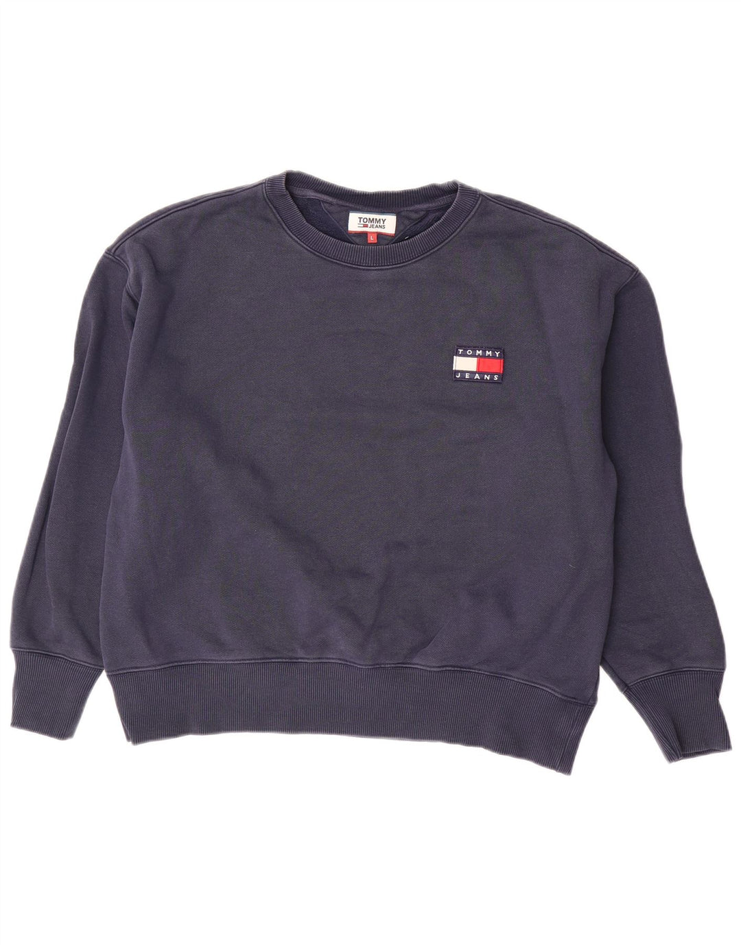 TOMMY HILFIGER Felpa oversize da donna Maglione UK 16 Large Blu Navy