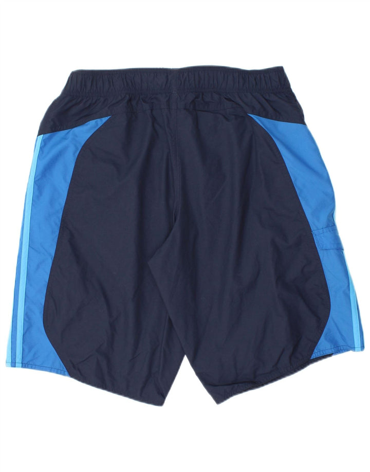 Pantaloncini da bagno da uomo ADIDAS medio blu navy color block in poliammide