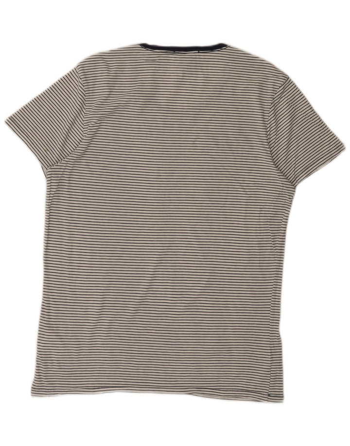 T-shirt da uomo SCOTCH & SODA Top in cotone gessato bianco medio