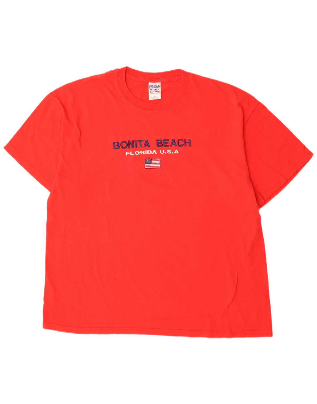 T-shirt grafica da uomo vintage Top XL in cotone rosso