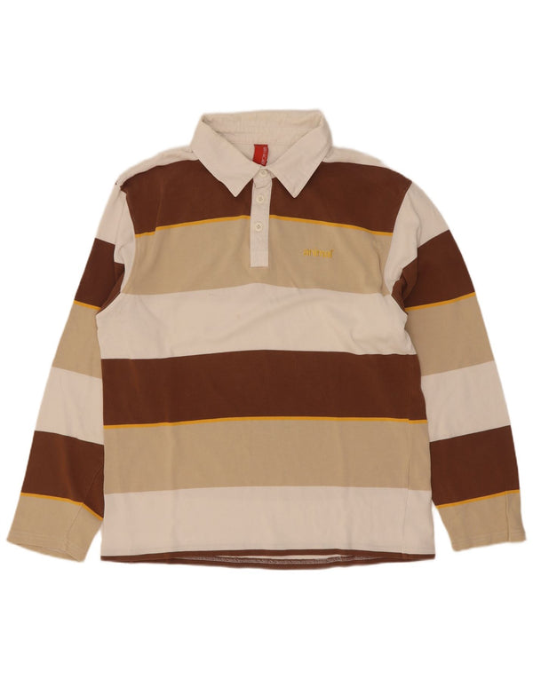 Polo da rugby da uomo a maniche lunghe Animal Large multicolore a blocchi di colore