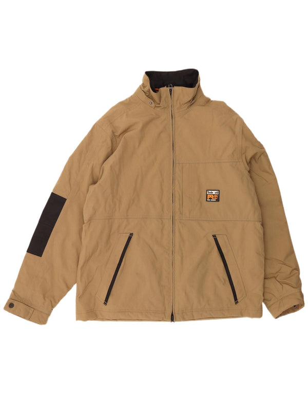 Giubbotto bomber da uomo Timberland UK 40 Large Beige Colourblock in poliammide