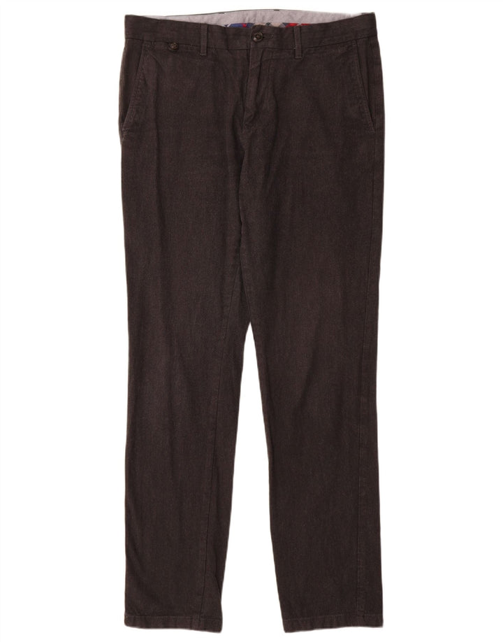 TOMMY HILFIGER Pantaloni chino slim da uomo W32 L32 cotone grigio