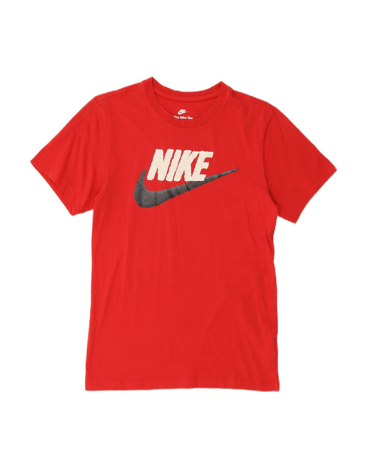 NIKE Mens Graphic T-Shirt Top XS Red Cotton