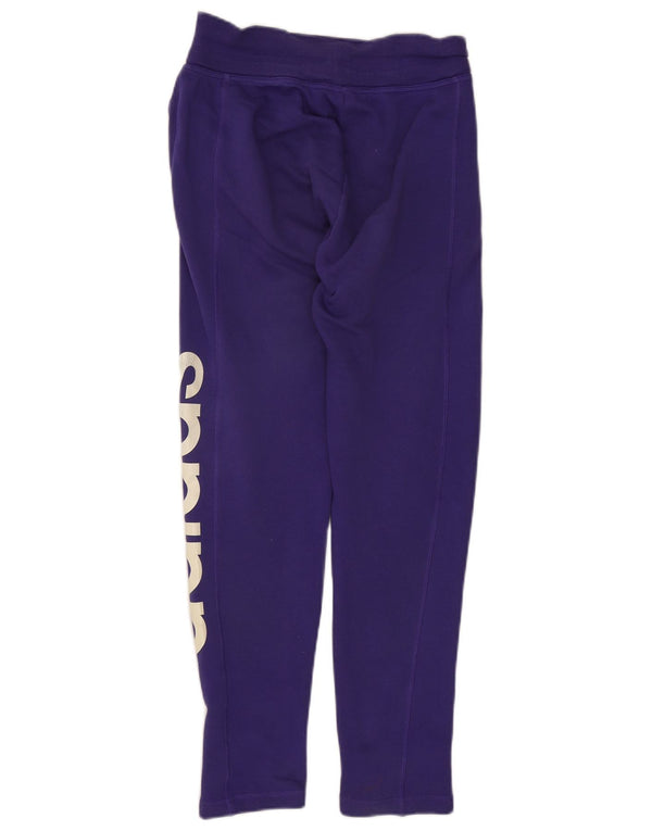 Pantaloni da tuta grafica Adidas Climalite da donna UK 4/6 XS cotone viola