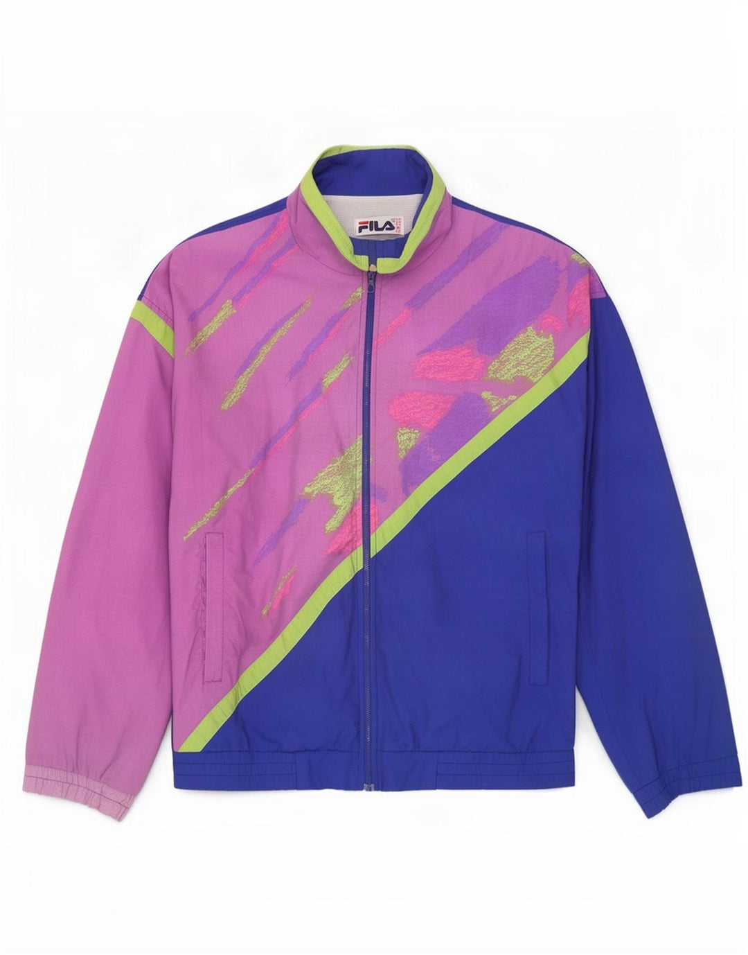 Giacca da tuta da uomo Fila IT 48 nylon color block medio multicolore