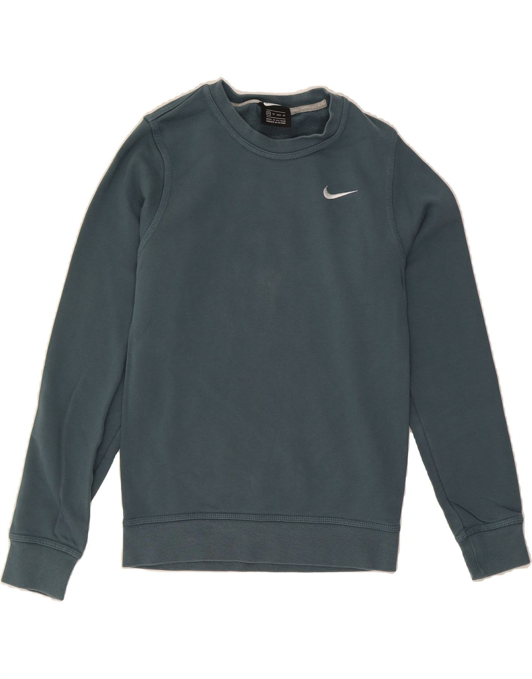 NIKE Womens Sweatshirt Jumper UK 6 XS Blue Cotton Vintage Nike and Second-Hand Nike from Messina Hembry 