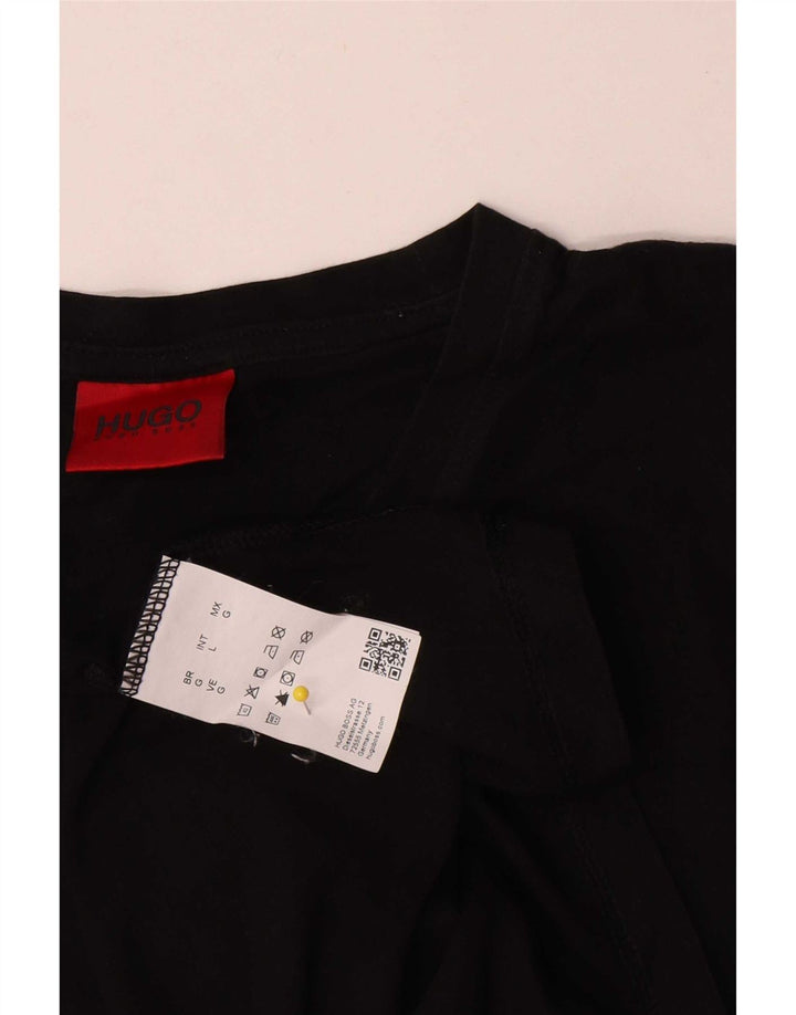 T-shirt da uomo Hugo Boss Top grande in cotone nero