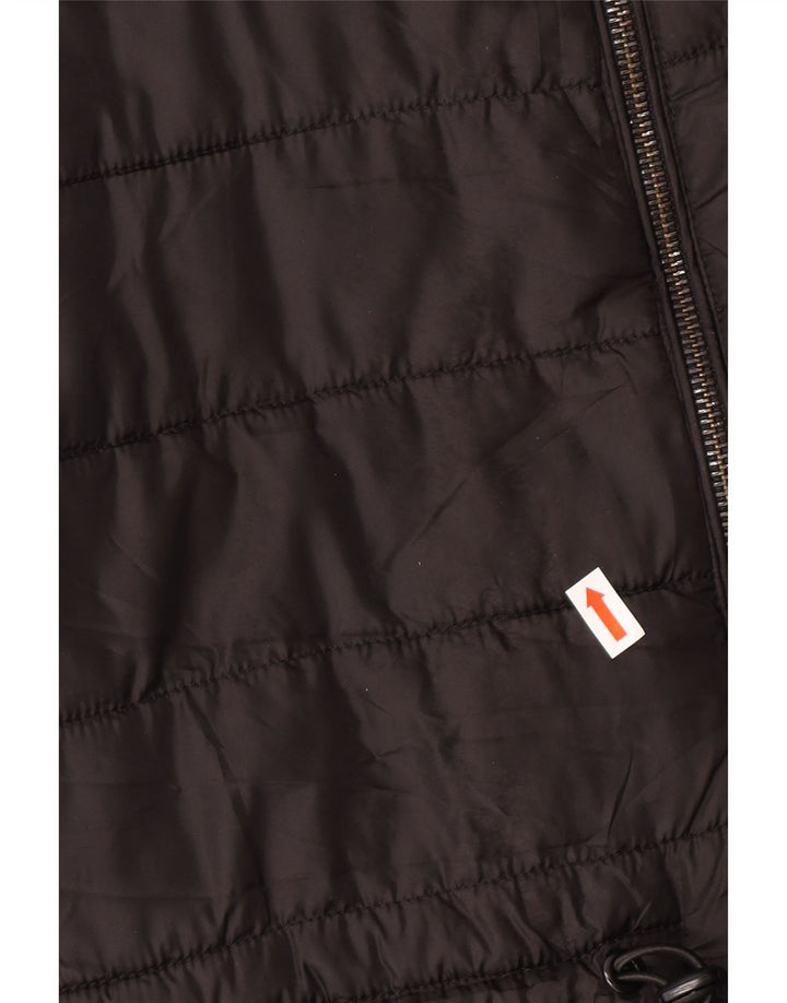 Giacca imbottita con cappuccio da donna ZARA UK 10 piccola nera in poliestere