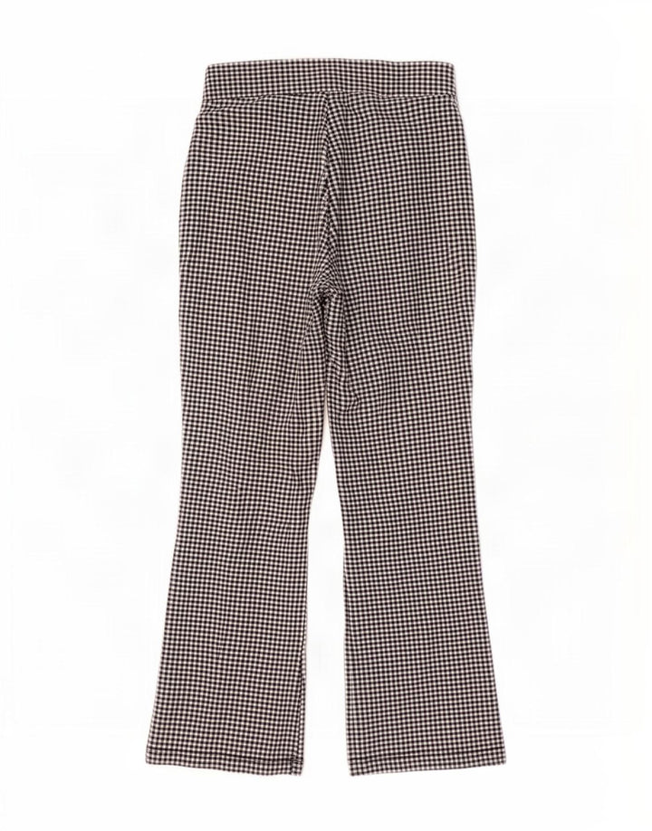 Pantaloni corti da donna Zara Bootcut medi W28 L25 a quadretti neri
