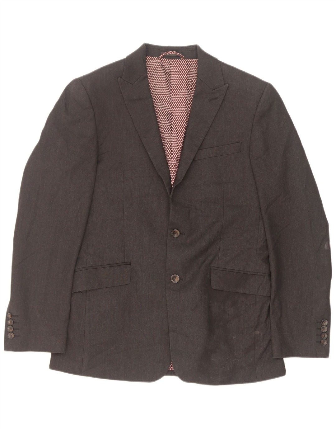 Giacca blazer a 2 bottoni da uomo Marks & Spencer EU 48 Poliestere grigio medio