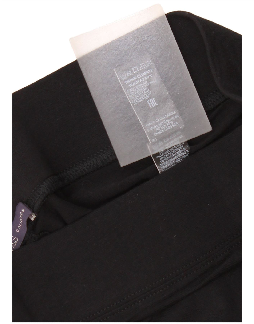 Leggings da donna Marks & Spencer UK 12 cotone nero medio