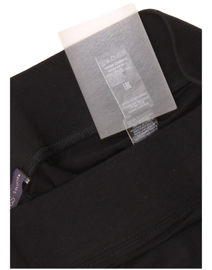 Leggings da donna Marks & Spencer UK 12 cotone nero medio