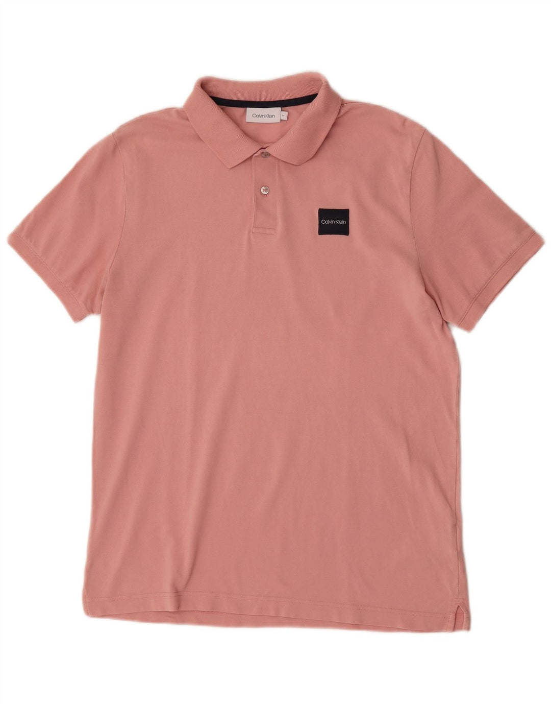 Polo da uomo Calvin Klein in cotone rosa medio