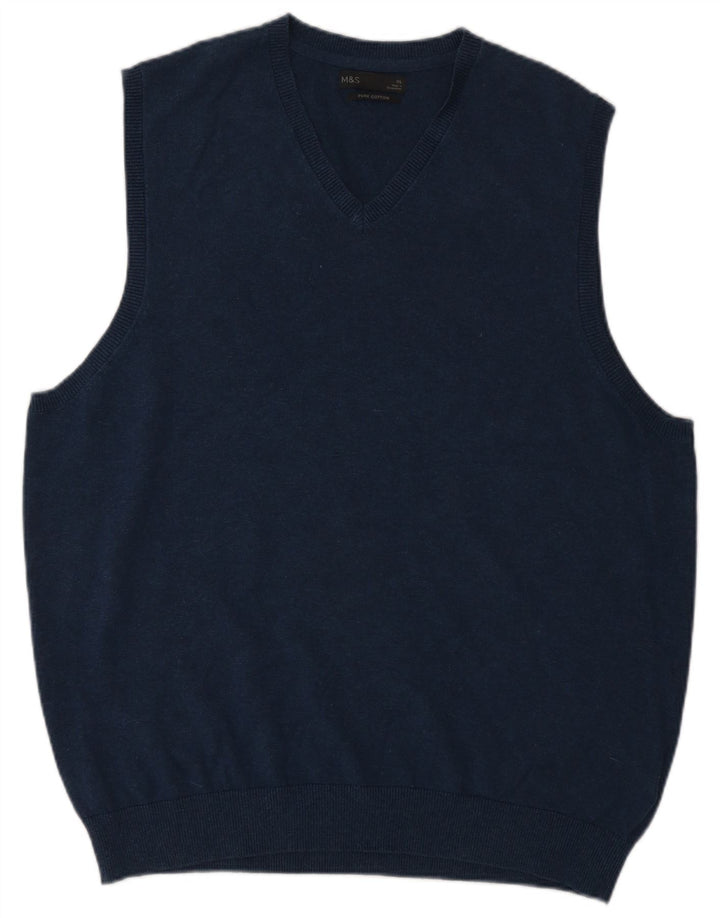Canotta da uomo Marks & Spencer XL in cotone blu navy