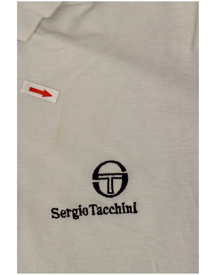 SERGIO TACCHINI Polo da uomo in cotone tie-dye bianco medio