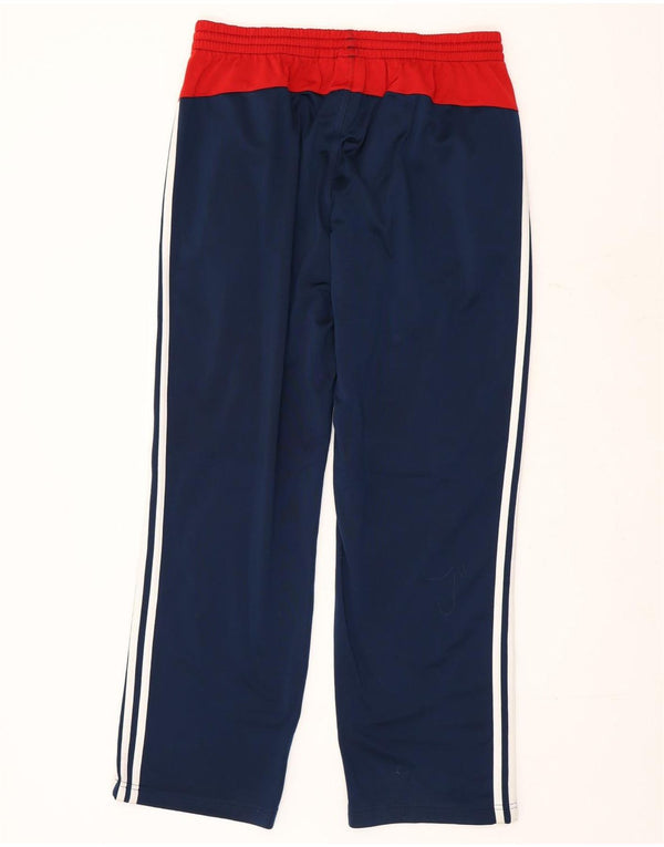 ADIDAS Mens Tracksuit Trousers UK 42/44 Large  Navy Blue Colourblock