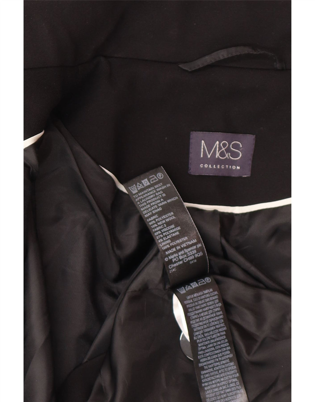 Giubbotto bomber da donna Marks & Spencer UK 14 grande poliestere chiazzato grigio