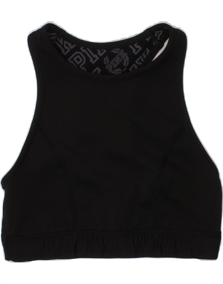 PINK Womens Sport Bra Top UK 10 Small Black Vintage Pink and Second-Hand Pink from Messina Hembry 