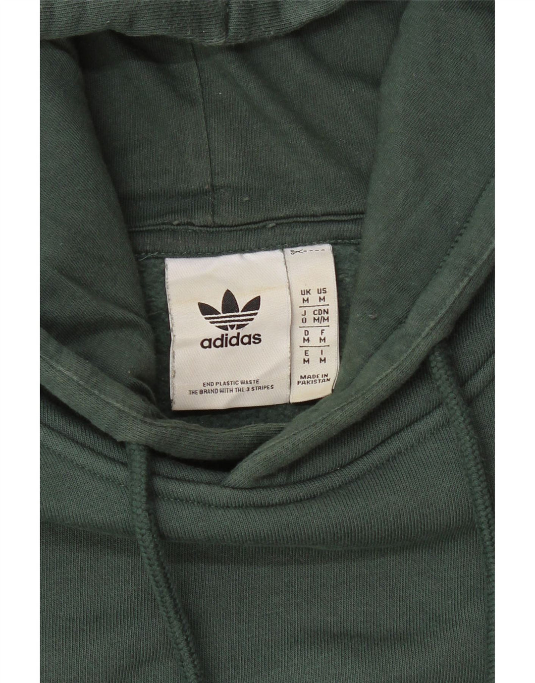 Maglione con cappuccio da uomo ADIDAS verde medio