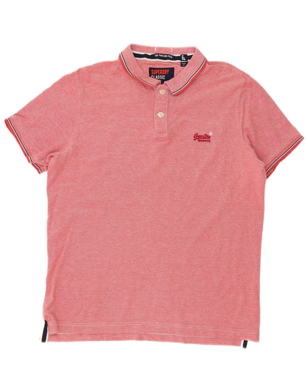Polo da uomo Superdry 2XL cotone screziato rosa