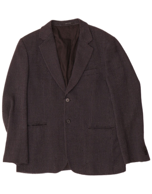 EMPORIO ARMANI Giacca Blazer 2 Bottoni Uomo IT 54 XL Lana Maculata Grigia