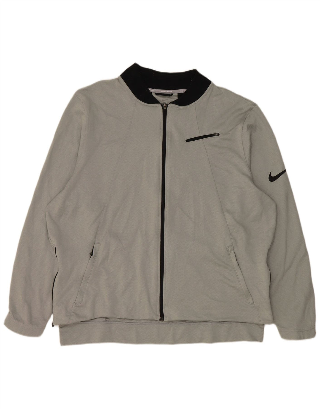 Giacca da tuta Nike Dri Fit da uomo 2XL in poliestere grigio