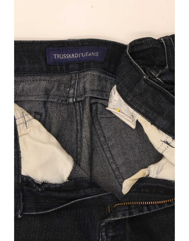 Jeans Dritti Donna Trussardi W30 L29 Cotone Blu Navy