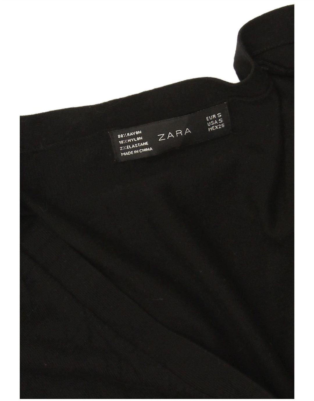 Maglione cardigan da donna Zara UK 10 piccolo rayon nero