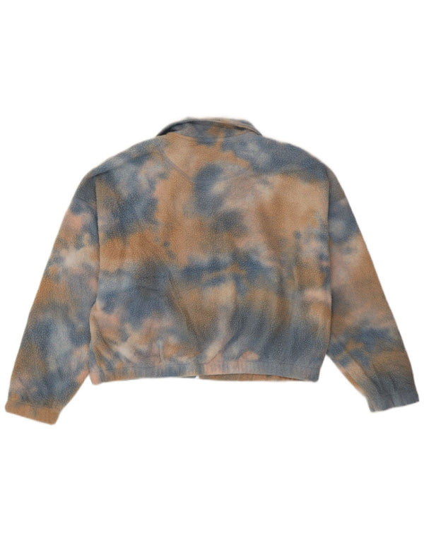 Giacca in pile oversize corta da donna Quiksilver UK 16 Large Blue Tie Dye
