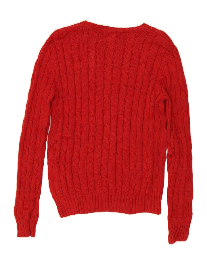 CHAPS Boys Boat Neck Jumper Sweater 15-16 Years Large Red Cotton Vintage Chaps and Second-Hand Chaps from Messina Hembry 