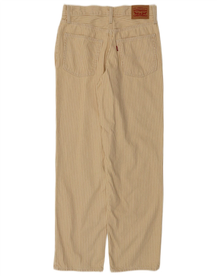 Pantaloni casual dritti da donna LEVI'S W27 L31 Cotone a righe beige