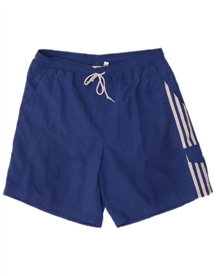 Pantaloncini da bagno Adidas da uomo grandi in nylon blu