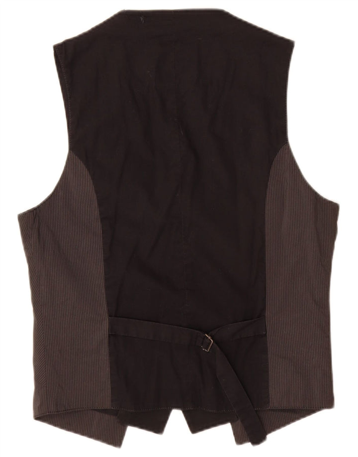 Gilet da donna David Mayer UK 14 Cotone gessato medio nero