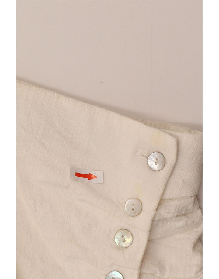 Gonna mini avvolgente da donna Zara piccola W26 bianca