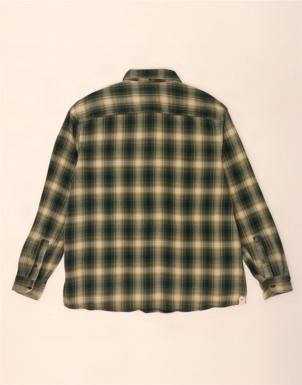 Camicia da uomo in flanella dal taglio classico di White Stuff 2XL in cotone a quadri verdi