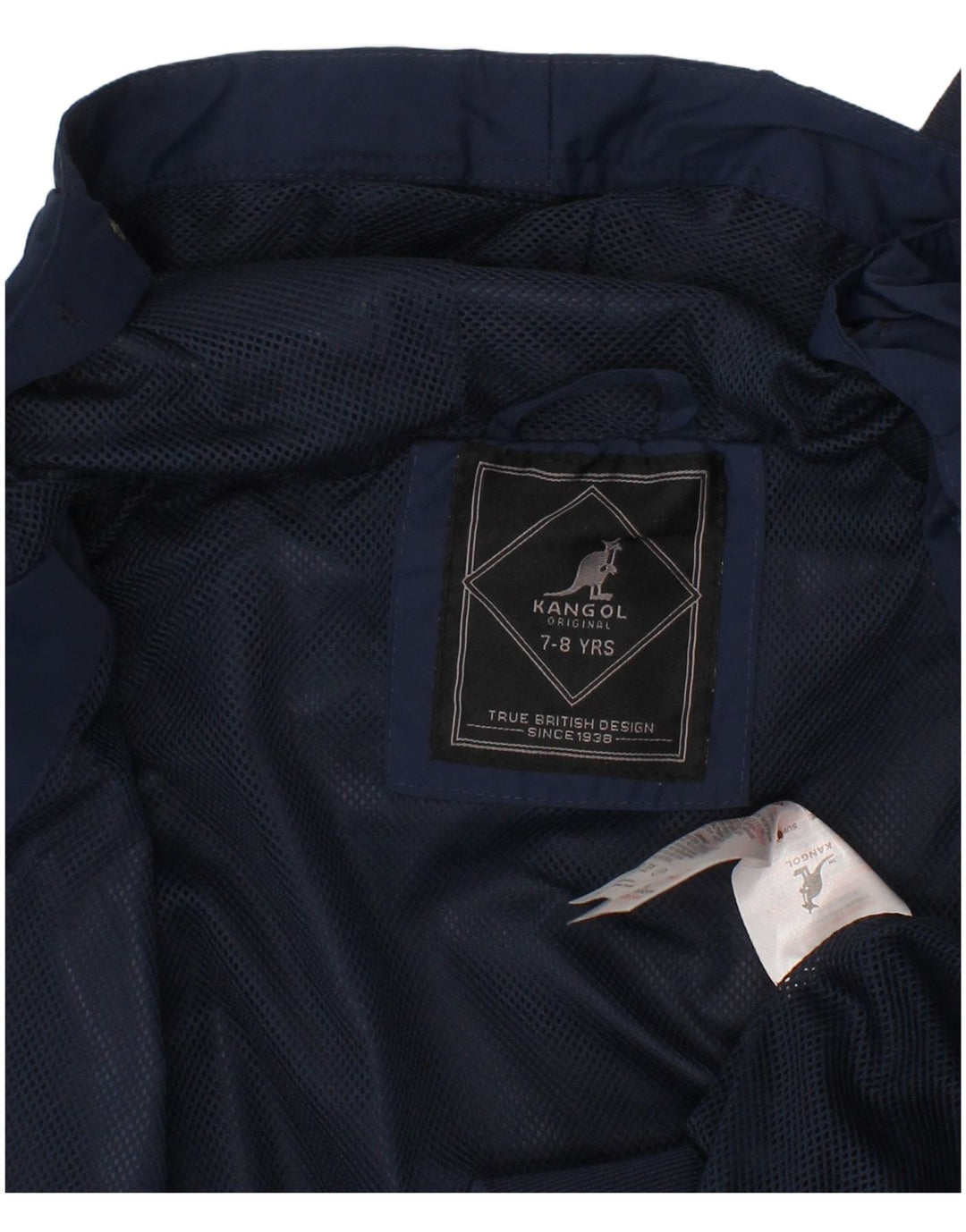Giubbotto bomber con cappuccio per ragazzi KANGOL 7-8 anni in poliestere blu navy